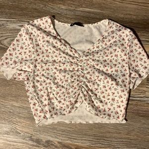 Flower Pattern Crop Top